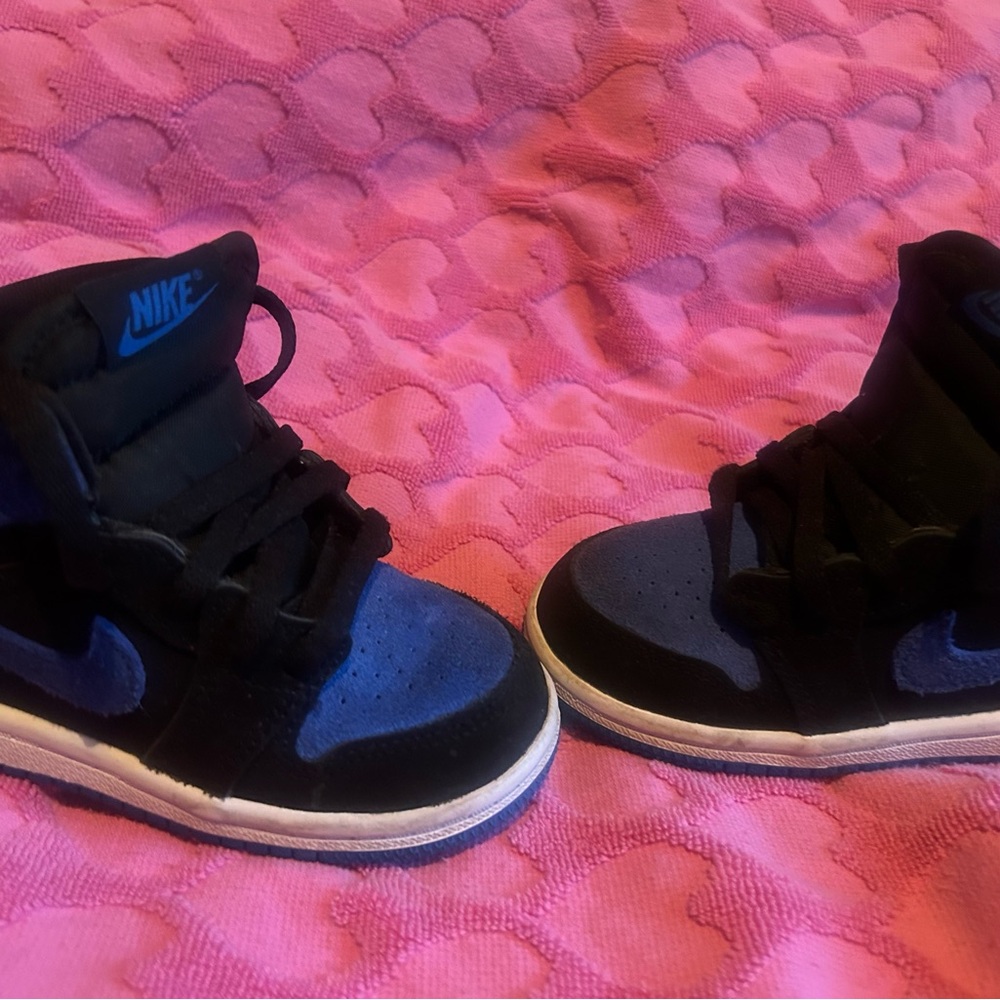 Nike Air Jordan 1 Black and Blue Sneakers